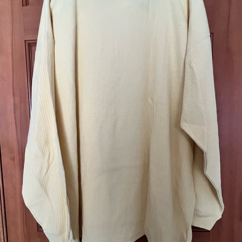 Architect Cream Ribbed Button-Up Shirt - Picture 5 of 7
